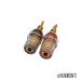 AUCHARM Fully Insulated Solder Free Binding Post With Ring Terminal Medium Length- Pair