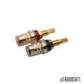 AUCHARM Fully Insulated Solder Free Binding Post With Ring Terminal Medium Length- Pair
