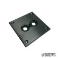 Brushed Aluminum Binding Post Plate - Black
