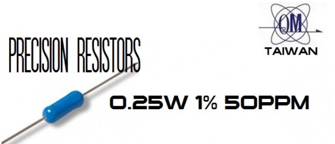 QM Metal Film Precision Resistors 1/4 Watt 1%