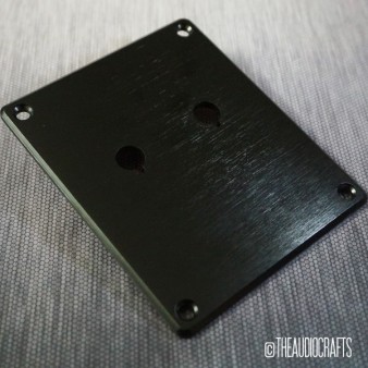 Brushed Aluminum Binding Post Plate - Black XL