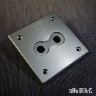 Brushed Aluminum Binding Post Plate - Silver