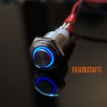 LED Ring type Switch -Blue_latching_16mm