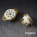 8 pin Gold Plated Ceramic Tube socket  EX- Chassis Mount 